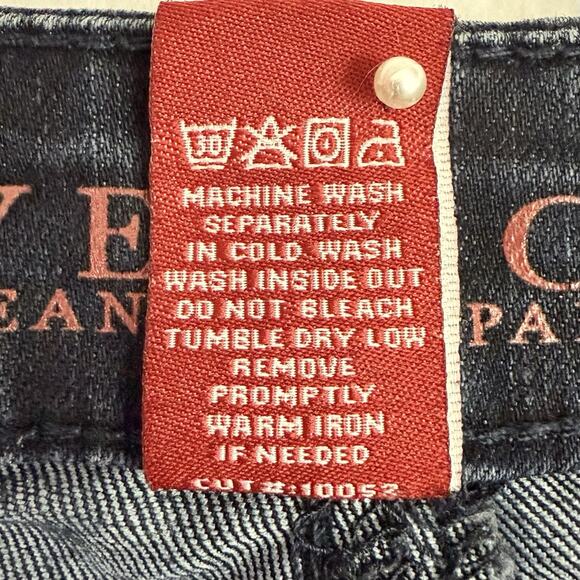 Liverpool Womens Michelles Capri Dark Blue Leopard Print Stretch Denim Size 2 - Picture 12 of 14